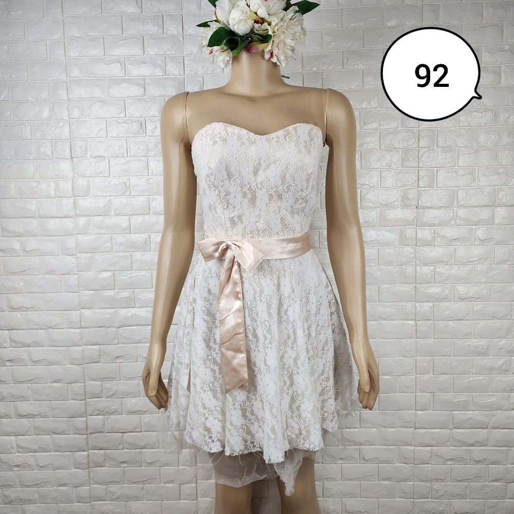 JK2 Off White Medium Lace Dress – Elegant Feminine Midi Dress